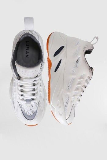 Lufian Men's Sneakers - High Sole, Lace-up, White