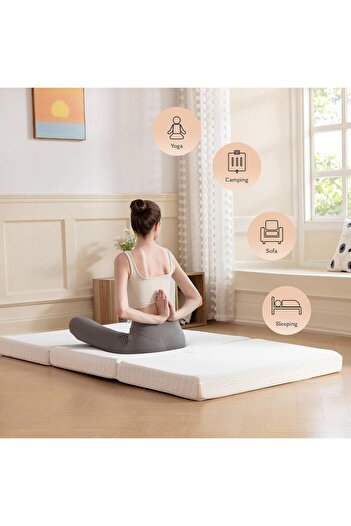 sleepnice SLEEPNİCE VİSCO ORGANİC KUMAŞ KATLANIR KOLTUK KATLANIR YATAK YOGA MATI