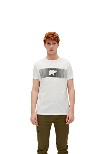 Bad Bear 20.01.07.024 - Men's Ecru Short Sleeve T-Shirt