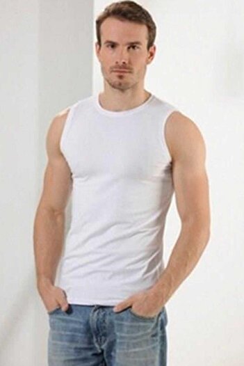 Anıt Men'S Modal Tank Top 1202 - 0 Collar, Zero Sleeve, 6 PieceS