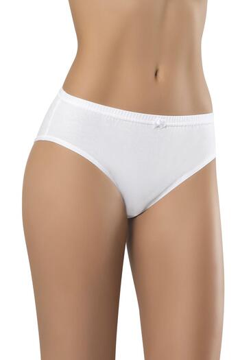 Erdem Women's Combed Cotton Elastic Bato Slip Panties Pack of 6 White 100% Cotton 2501