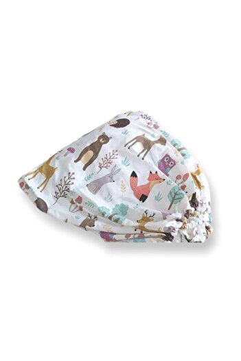 Bebek Özel Nature Cute Animal Patterned Baby and Kids Bedsheet - 100% Cotton, Elastic, 100x160