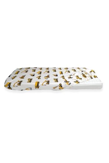 Bebek Özel 100% Cotton Baby and Children Fitted Sheet 100X160 Construction Machinery Scoop Patterned
