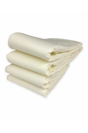 Bebek Özel 100% Cotton Crib Edge Protection for Babies and Children - 70x120 Park Crib (4 Pieces) - Ecru Cream