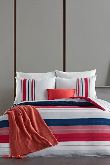 Doqu Home Ranforce Bedding Set Salvo Single - Red