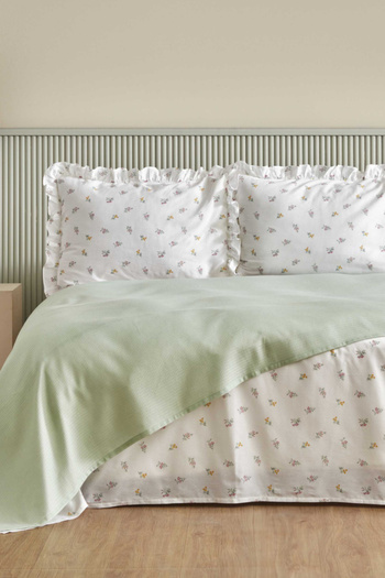 Karaca Home Green Single 100% Cotton Pique Set - Lidya