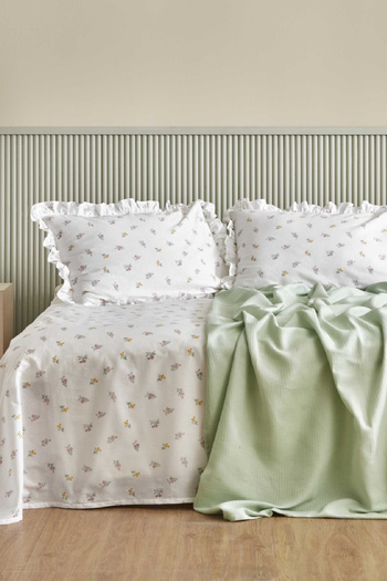 Karaca Home Green Single 100% Cotton Pique Set - Lidya