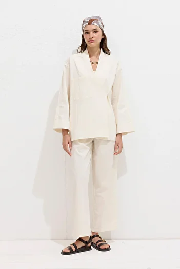 Manuka Cotton Premium - Natural Pilated Pant