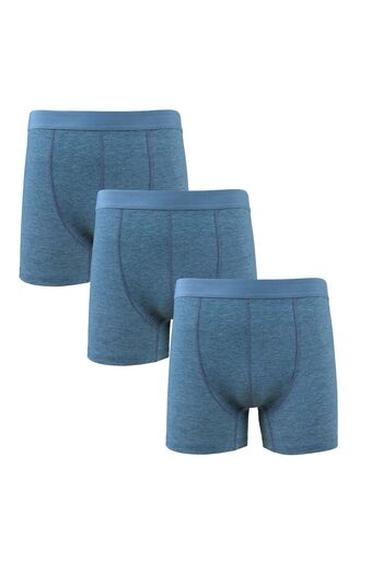 Soho Mood 3-Piece Economic Package Light Blue Quality Organic Cotton Men Man Boxer