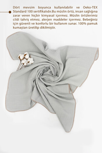 mordesign 4 Layer Muslin Baby Blanket - 100% Cotton, 80X100 Cm, Soft Series