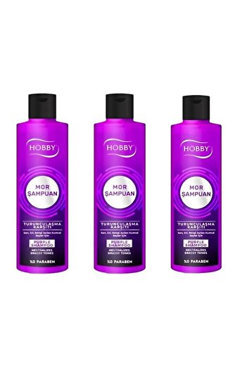 Hobby 250 ml x 3 Pieces Purple Shampoo Anti-orange