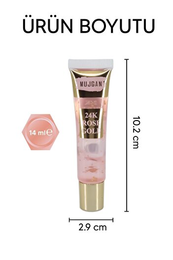 MUJGAN Altın Parçacıklı Dudak Parlatıcısı Rose