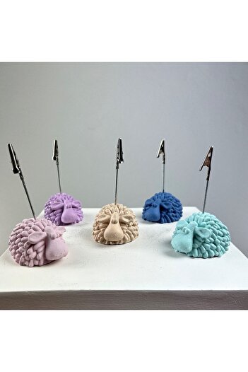 oasis decoration Lamb Note Holder Set of 5 (pink-gray Blue-lilac-mint - Cream)