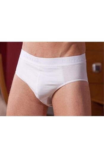 Berrak 1071 Model - Cotton Men's Slip Panties Set of 3, Elastic Waist