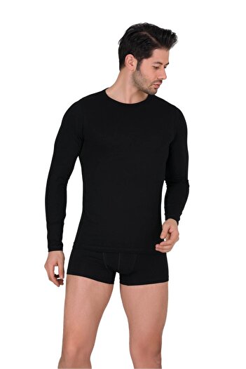 Berrak Men's Badi Long Sleeve Crew Neck Undershirt 3 Pack - 1025