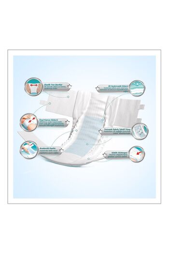 Joly Adult Patient Diapers with Waistband Size Xl 30 Pieces