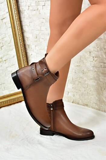 Fox Shoes Taba Alçak Topuklu Günlük Kadın Bot L252675209