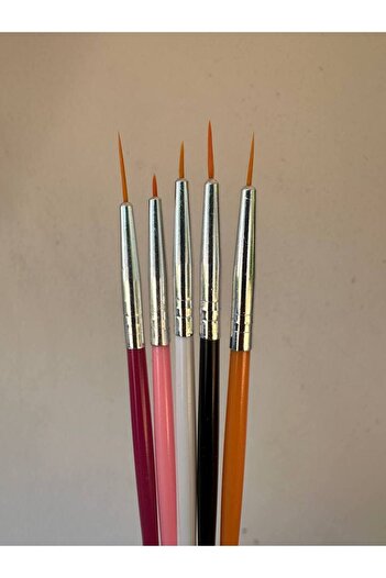 Daisy Nail ArT SeT oF 5 - Gel, Drawing, PainTing PermanenT Nail Polish Nail Brush