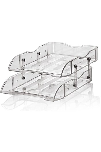 Cassa 2-Piece File Rack Movable Transparent