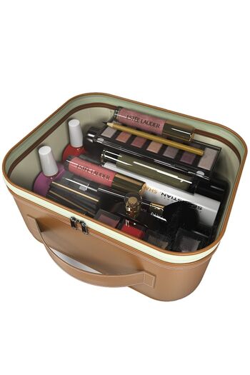 sogex Τσάντα μακιγιάζ Travel Women Care Bag Δερμάτινη διάφανη τσάντα μακιγιάζ Κοσματική τσάντα