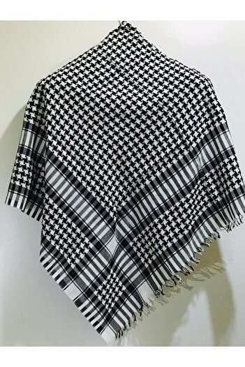 AY TİCARET Unisex Black Daily Large Size Pushi Shawl
