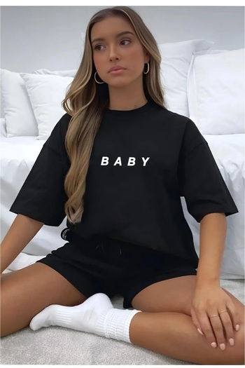 Medinenur Baby PrinTed Women's T-Shirt and Shorts SeT