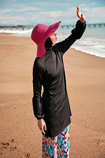 Marina Black Lycra Hijab Swimsuit - M2491