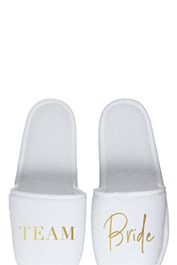 lafazan 10 Pieces Team Bride Towel Slippers Bridesmaid Slippers Henna after Party Bride's Friends