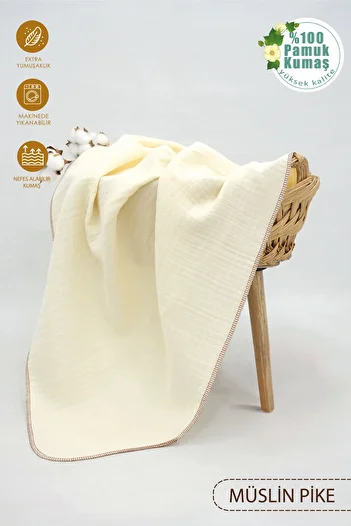 mordesign 4 Layer Muslin Baby Blanket - 100% Cotton, 80X100 Cm, Soft Series