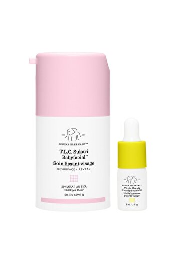 Drunk Elephant T.L.C. Sukari Babyfacial - Yüz Maskesi+Virgin Marula Luxury Facial Oil