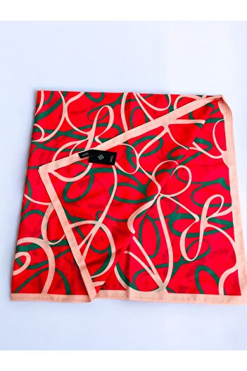 Akel 95x95 Ethnic Patterned Digital Soft Scarf