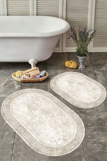 YTR HOME Set de 2 vase de toaleta ovale, lavabile, rezistente la praf și pete.