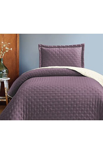 GENÇEV HOME COLLECTİONS Washed Soft Double Color Single Bedspread Set * Bedspread 180 x 240 cm