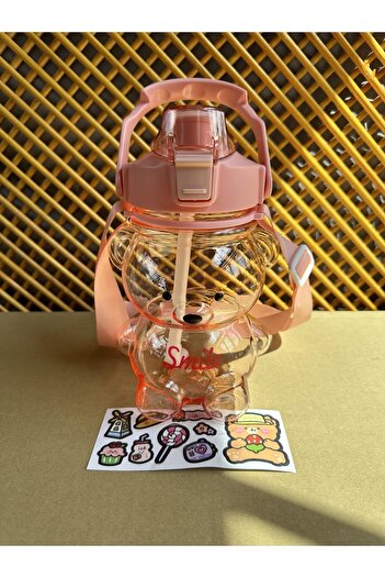 Betülce 1000 ml Transparent Flask - Water, Drink, Water Bottle and Bpa Free Travel Flask for School and Office