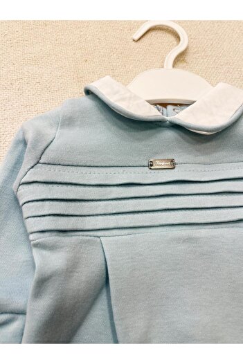 Babydola erkek bebek beyaz tulum model kumaş oeganik sade bebe yaka