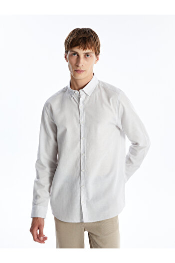 LC Waikiki Slim Fit Long Sleeve Poplin Men's Shirt