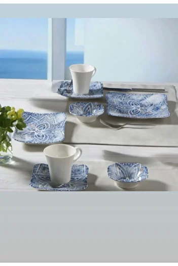 Güral Porselen Spinoza 6-Person Breakfast Set - 30 Pieces, 1006 Models