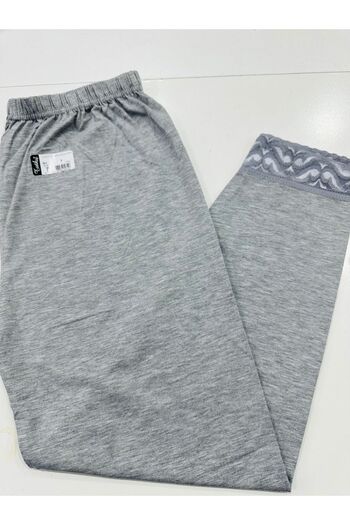 Tutku Gray Lace Plain Long Women's Leggings New Season (1 Piece Economical)