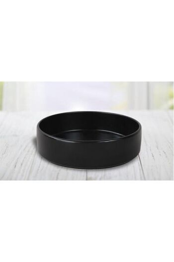 Keramika 21 Cm Stackable Dining/salad Plate Black 2 Pieces