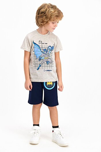 Batman Boy Bermuda Suit - Licensed Loading Beige