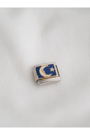 Planet Butik Italian Charm Blue Moon Star