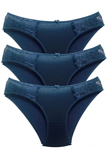 Miss Blue Moon Set chiloți din 3 piese din dantelă tăiată din tul - 3180