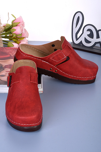 DOGİYE 3071 Red Colored Anatomical Slippers