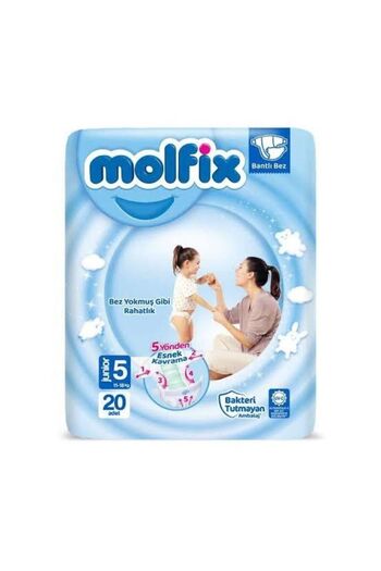 Molfix Junior 5 Size 20 Pack Baby Diapers 11-18kg