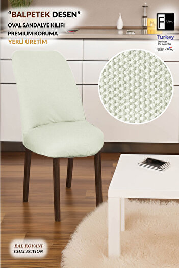Faiend Gray Lycra Oval Chair - Round Cover and Balpetek Cover