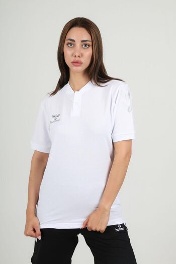 hummel Tricou sport alb Armin din bumbac pentru guler pentru bebeluși