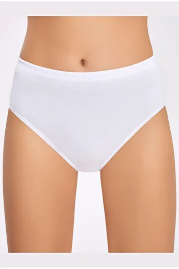 İLKE İÇ GİYİM IlKe Women's Bato Panties - 100% Cotton, Ribbed Piping, 12 Pieces