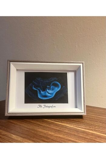 Tiny Desing Accessorıes my First Photo Written Children's memory Frame - Wooden