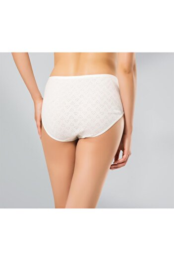 Namaldı Heart Ribbed Women's Bato Panties - 247 Model, 12 Pieces
