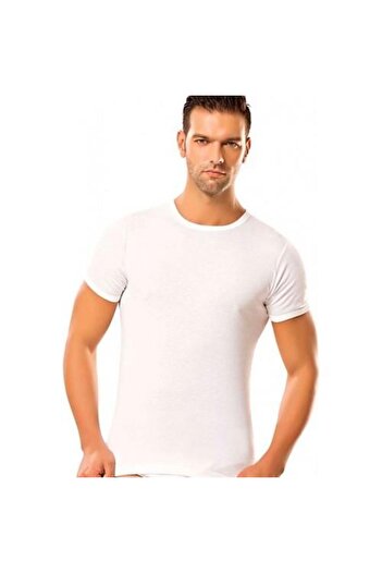 Erdem 1197 Model ribbed Men'S UnderShirt - 3-piece, Zero Collar